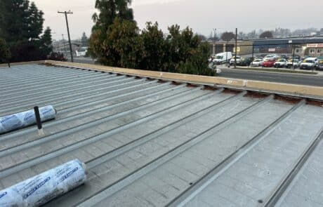 Flute fill TPO restoration system 10000 sq ft Ceres CA