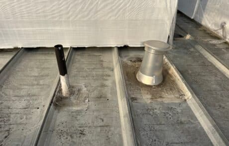 Flute fill TPO restoration system 10000 sq ft Ceres CA