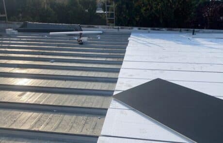 Flute fill TPO restoration system 10000 sq ft Ceres CA