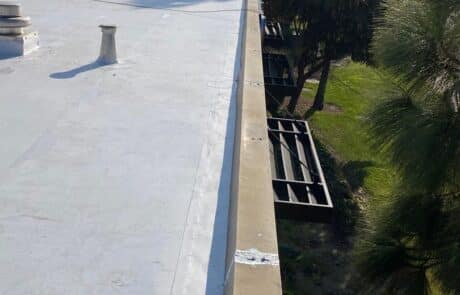 Flute fill TPO restoration system 10000 sq ft Ceres CA