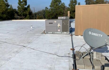 Flute fill TPO restoration system 10000 sq ft Ceres CA