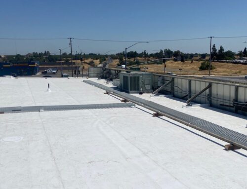 Flute fill TPO Retrofit 17,000 sq ft, Waterford CA