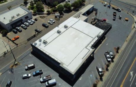 Flute fill TPO retrofit 17000 sq ft Waterford CA Peterson Roofing Flute fill TPO retrofit 17000 sq ft Waterford CA Peterson Roofing