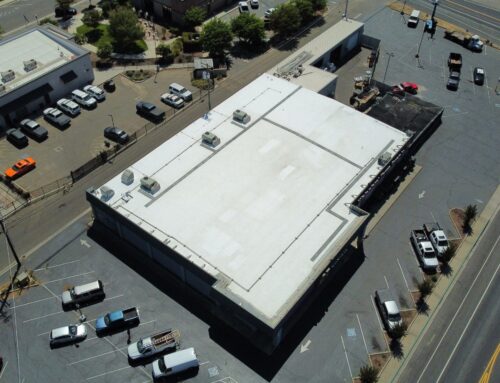 Flute fill TPO retrofit 17,000 sq ft, Waterford CA