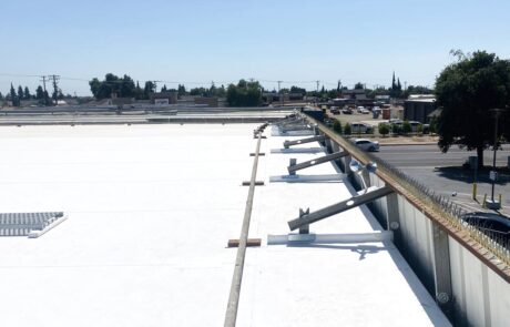 TPO-flute-fill-metal-retrofit-roofing-system-Carlisle-60-mil-roofing-company-in-modesto-Modesto-Califo (4) TPO Flute Fill Metal Retrofit Roof Installation Modesto CA