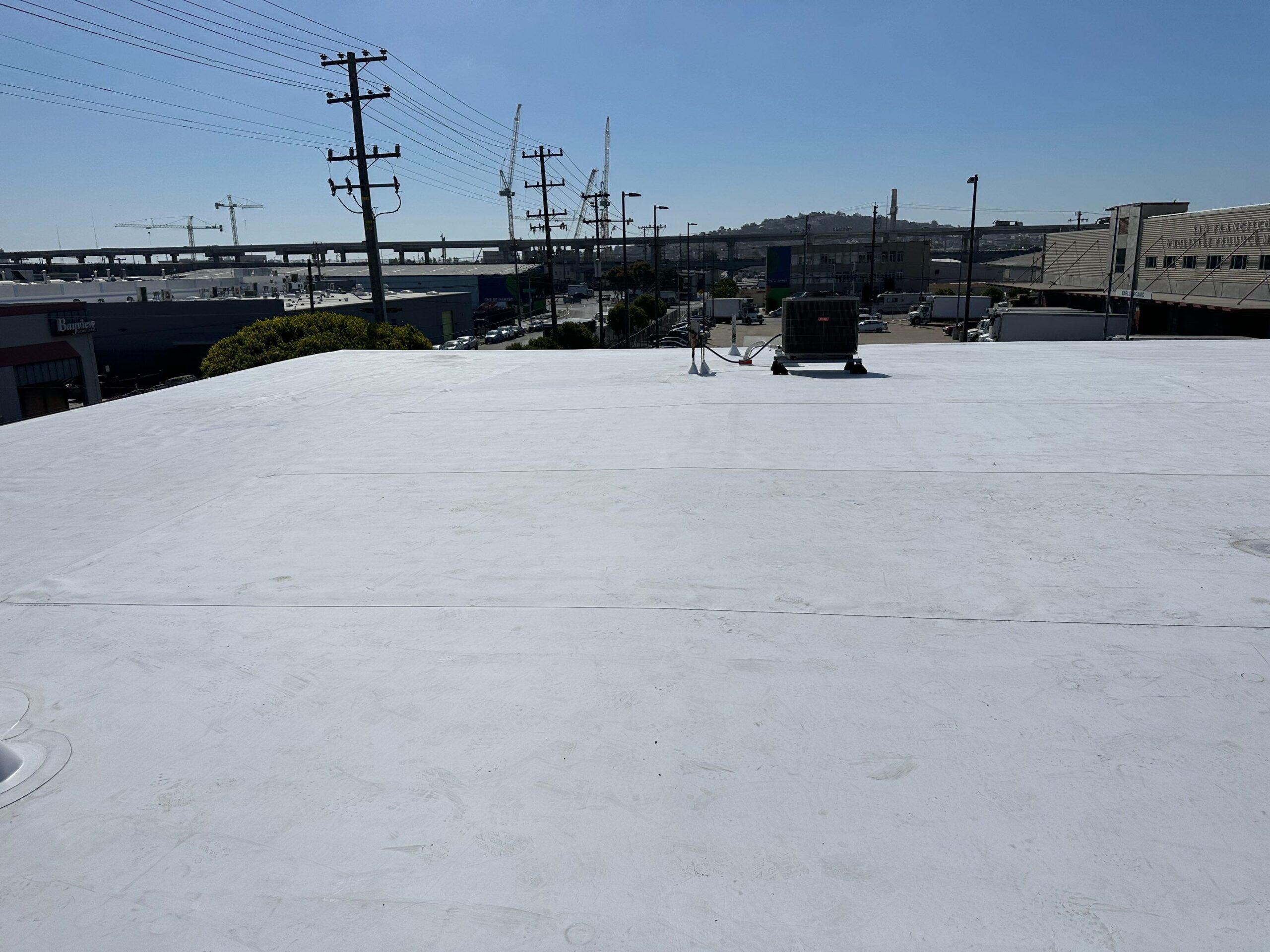 Commercial Roof Replacement, Full Tear-Off, Plywood Deck Replacement, Dry Rot Repair, TPO, Single-Ply Roofing System, San Francisco CA, (1) Commercial Roof Replacement, Full Tear-Off, Plywood Deck Replacement, Dry Rot Repair, TPO, Single-Ply Roofing System, San Francisco CA, Peterson Roofing, commercial roofing contractor San Francisco, commercial TPO roofing system, insulation and cover board installation