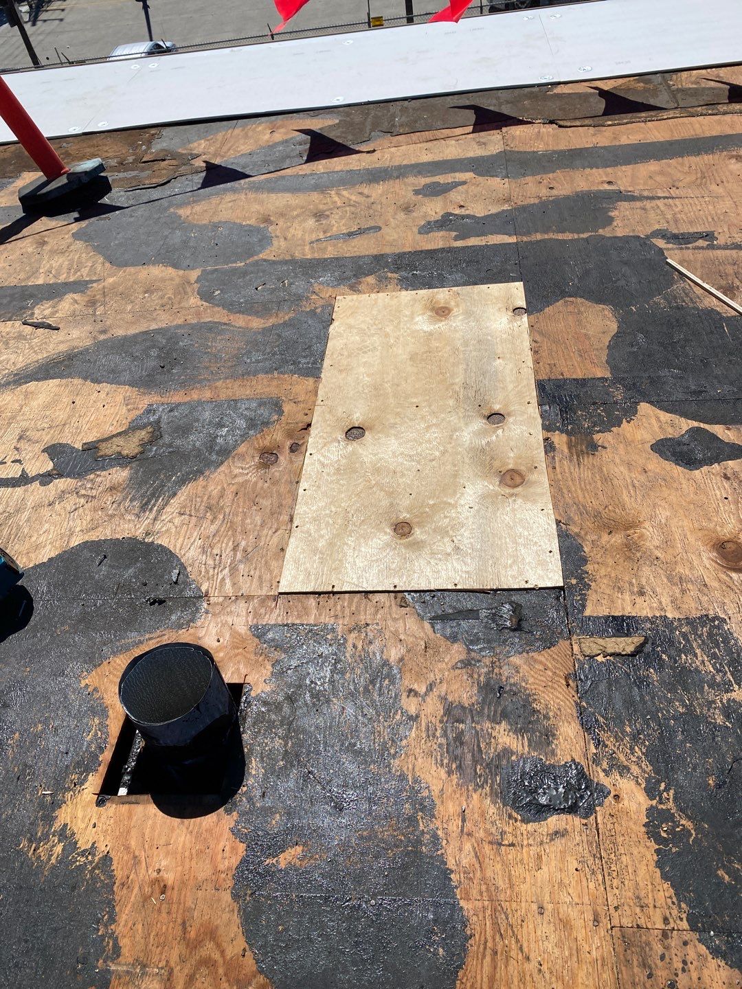 Commercial Roof Replacement, Full Tear-Off, Plywood Deck Replacement, Dry Rot Repair, TPO, Single-Ply Roofing System, San Francisco CA, (6) Commercial Roof Replacement, Full Tear-Off, Plywood Deck Replacement, Dry Rot Repair, TPO, Single-Ply Roofing System, San Francisco CA, Peterson Roofing, commercial roofing contractor San Francisco, commercial TPO roofing system, insulation and cover board installation