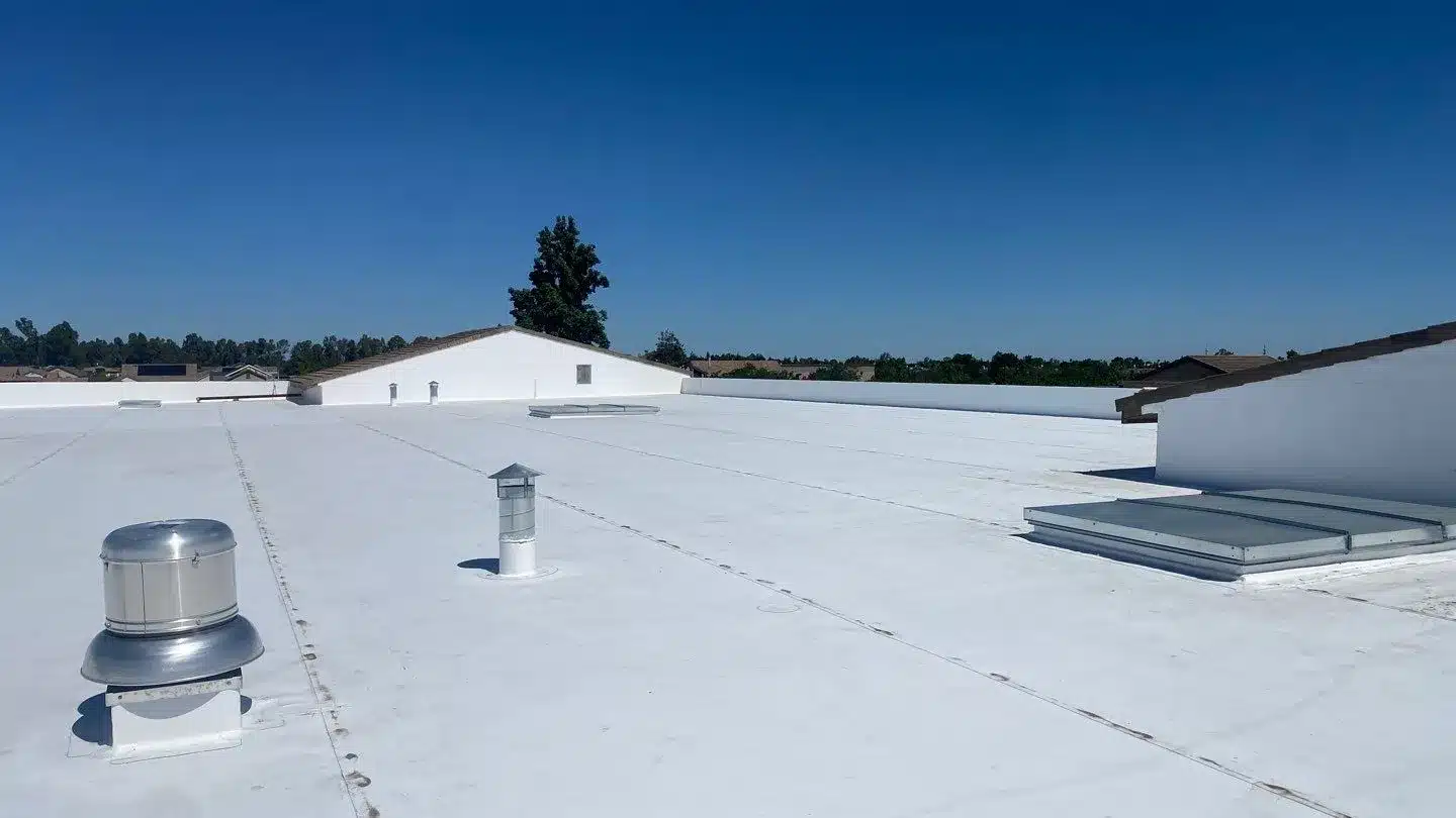 commercial-tpo-roof-replacement-brentwood-ca-peterson-roofing (2) Commercial TPO roof replacement completed by Peterson Roofing on a commercial building in Brentwood, California using a high-performance TPO roofing system